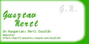 gusztav mertl business card