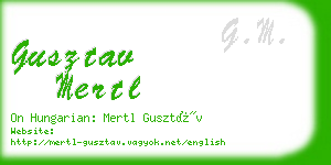 gusztav mertl business card